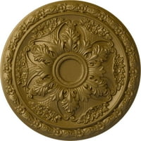 Екена мелница 1 4 од 1 4 П цвете спирала таван медальон, ръчно рисувано Сребро