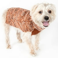 Pet Life ® 'Royal Bark' Тежка кабелна плетена дизайнерска модна кучешка пуловер