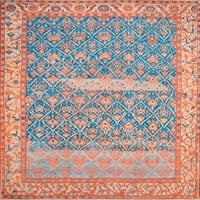 нулум Ясмин персийски печатни плосък килим площ, 6 '7 9', синьо