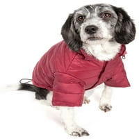 PET Life ® Лек регулируем и сгъваем „Спортен лавина“ Куче палто W изскачаща качулка с цип