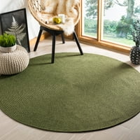 Плетна Rishika Solid Area Rug, Green, 6 '6' Round