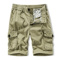 Jmntiy Мъжки летни работни дрехи Шорти тънък приготен мулти джобен цип прав крак пет панталони спортни къси панталони XXL