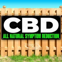 CBD Всички естествени симптоми за намаляване на симптомите Oz винилов банер с метални громки