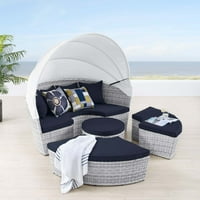 Scottsdale Canopy Outdoor Patio Daybed-EEI-4442