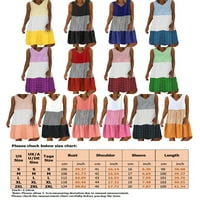 Glonme Ladies Sundress v Neck Tank Ressing Leekess Summer Midi рокли жени люлее се полка точка полка точка жълто l