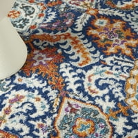 Nourison Passion Bohemian Blue Multicolor 3'9 5'9 REAL CULL