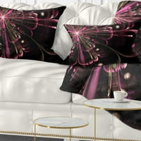 Дизайнарт светло лилави цифрови цветни венчелистчета отблизо - флорална възглавница-12х20