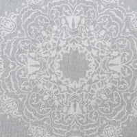 О залив 14 36 Бохемски, преходно бледо сиво, почти бяло, многоцветна Мандала, Медальон Памук декоративни лумбална възглавница
