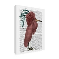 Марка изобразително изкуство 'Качулатата Марсала птица' платно изкуство от фаб фънки