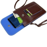 : Веган кожа вертикална кръстосано тяло смартфон торбичка портфейл и селфи стик мини статив - за смартфони до, подвижна регулируема
