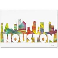 Търговска марка изящно изкуство 'Хюстън Тексас Скайлайн Макларън-2' платно изкуство от Марлийн Уотсън