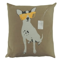 Да куче със слънчеви очила декоративна възглавница