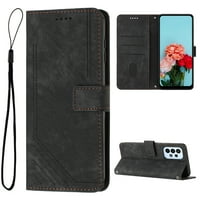 Калъф за портфейл за Samsung Galaxy A 5G, Premium PU Leather Flip Case Card Card Slots, луксозен kickstand функция книга сгъваемо