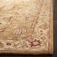 Safavieh Anatolia Tyler Традиционно вълнен бегач килим, ягодова слонова кост, 2'3 12 '