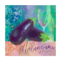 Марка изобразително изкуство 'Меланзана патладжан' платно изкуство от кора Ниле