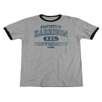 Стара училищна собственост на Harrison Mens Adult Heather Ringer риза