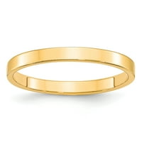 Карат в Karats 10k Yellow Gold Wide Band Лека плоска сватбен пръстен размер -10,5