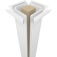 Екена Милуърк 8 в 8' ч Премиум квадрат без заострен Нагънат ПВЦ Ендура-Комплект за опаковане на Крафт колони, тосканска столица