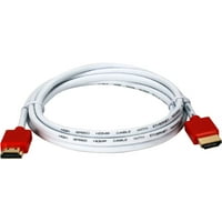 10 'високоскоростен HDMI Ultrahd 4K с Ethernet тънък гъвкав кабел, бяло червено