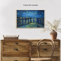Vintage Van Gogh Poster - ретро импресионизъм печат - безкрайно изкуство на стена - подарък за художник, художник - Звездна нощ