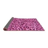 Ahgly Company Indoor Square Abstract Pink Modern Area Rugs, 5 'квадрат