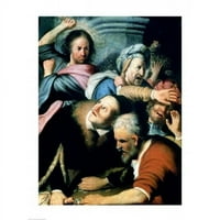 Postterazzi Balbal106330large Христос, който кара пари от печат на плаката на храма от Рембранд Ван Рийн - в. - Голям