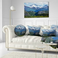 Дизайнарт мразовити планини на Аляска - пейзажна отпечатана възглавница за хвърляне-12х20