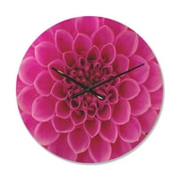 Дизайнарт 'затвори розови цветя и венчелистчета' Модерен дървен стенен часовник