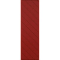 Екена Милуърк 12 в 73 з вярно Фит ПВЦ диагонални ламели модерен стил фиксирани монтажни щори, огън червено