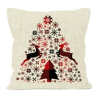 Ayyufe Коледа възглавница Уютен миещ се мек квадрат скрит цип хвърляне на възглавница Корица за домашен декор за диван