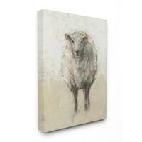 Ступел индустрии минимално овце Живопис Бежов тен ферма животните дизайн от Итън Харпър, 16 20