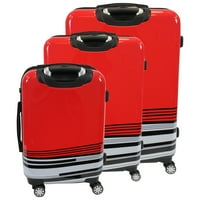 Disney Striped Mickey Mouse Hard Sided Baggge, 29, 25 и 21 -инчови куфари, червено