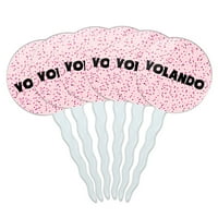 Yolando Cupcake Picks Toppers - Комплект от - Pink Speckles