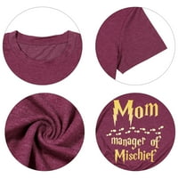 Жени забавни мама тениски мениджър на пакости Мама риза Магьосник магически майки Ден на тийнейджърски върхове