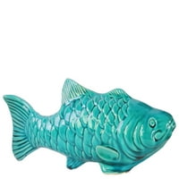 Градски Тенденции Керамична Кой Риба Статуя С Тюркоазено Покритие 79022