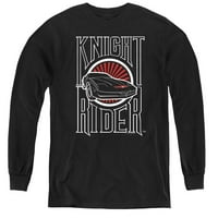 Knight Rider - лого - младежки риза с дълъг ръкав - голям