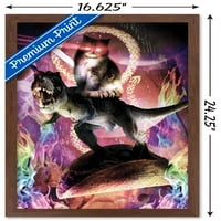 Джеймс Букър - зъл котешки динозавър на тако стенен плакат, 14.725 22.375 рамки