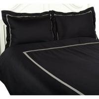 Superior Comple Cotton Duver Cover Cost, Twin, Black Grey