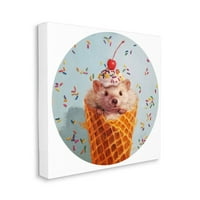 Ступел Индъстрис мишка с череша пустинен сладолед конус Живопис проектиран от Лучия Хефернан
