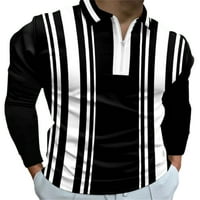 Авамо мъжки върхове рел врат поло риза с дълъг ръкав тениски работи карирана блуза ежедневна тениска с цип 5xl