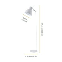 Versanora - Aaron Floor Lamp с бял завършен нюанс, бяло покритие