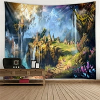 Hesroicy Fantasy Forest Castle Stanling Hanging Tapestry Grain Decor Bedspread одеяло