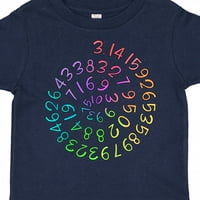 Мастически pi ден pi цифри в дъгова спирала подарък за малко дете или тениска за момиче