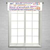 Вдъхновяващи цитати бяла завеса на прозореца Валанс Покке
