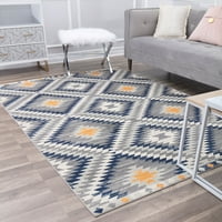 Soleil BR30L Sunset Tribal Moroccan Grey Area Rug, 2'x4 '