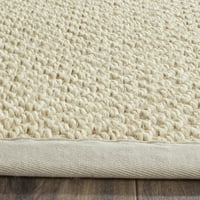 Естествени фибри charlene сплетен килим за юта, сметана, 2 '3'