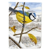 Евразийски сини цици птица градина флаг