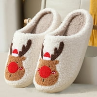 Dyfzdhu дамски зимни чехли на закрито домашно леки топли памучни чехли коледни животни памучни чехли