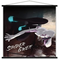 Marvel Comics - Spider -Gwen - Стенски плакат с дървена магнитна рамка, 22.375 34