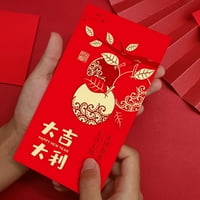 Anvazise Година на заешкия червен пакет Нова година Red Envelies Spring Festival Money Pocket for New Year Party Supplies Style